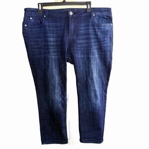 Kut From The Kloth Women's Jeans Catherine Boyfriend 16 Petite Dark Wash Stretch